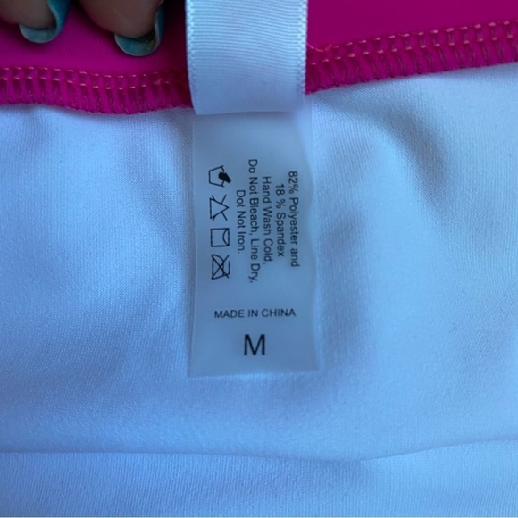 Pink Lily Fucsia 2 Pieces Swim Suit Bikini Size M - Picture 5 of 9
